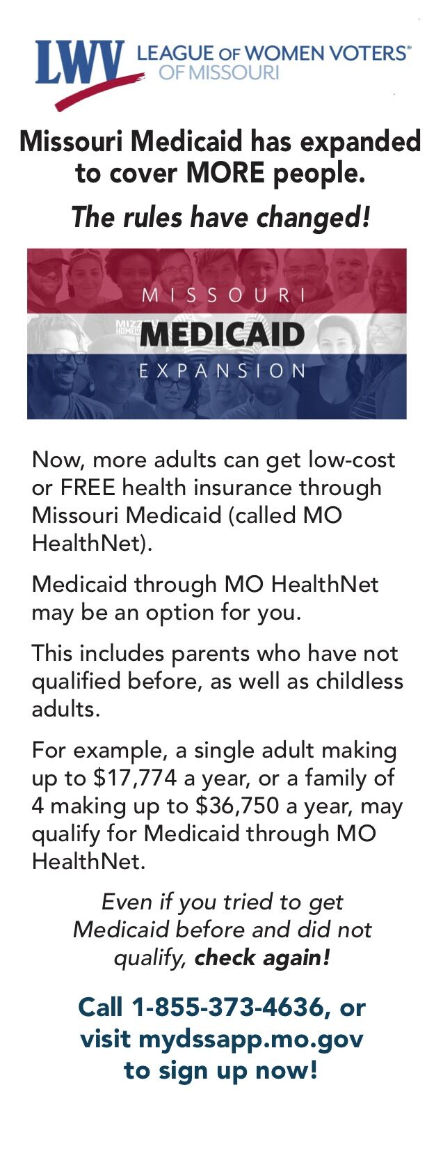 League of Women Voters Medicaid Expansion Flyer